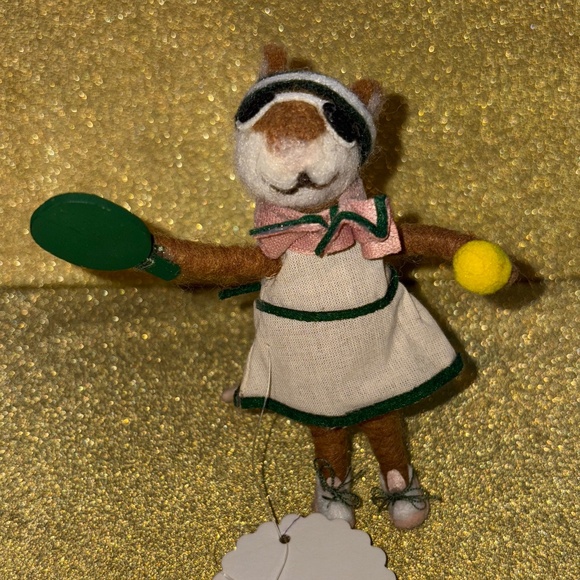 Anthropologie Pickleball Hobbies Felt Ornament-Tennis Player - Picture 2 of 3